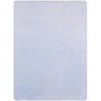 Manta de bebé de color azul, tacto extrasuave INTERBABY, 80X110cm