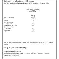 ARROYABE berberetxoak naturalean 40/50 ale, lata 63 g
