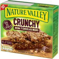 Barritas de avena-chocolate negro NATURE VALLEY, caja 210 g