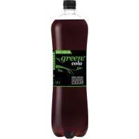 Refresco de cola sin azúcar GREEN COLA, botella 1,5 litros