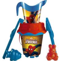 Cubo de playa con regadera y accesorios Spiderman, edad rec:+12 meses MONDO