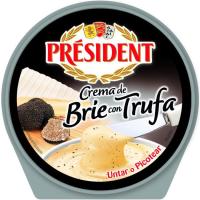 Queso crema brie de trufa PRESIDENT, tarrina 105 g