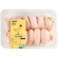 Alas enteras de pollo EROSKI, bandeja aprox. 1 kg