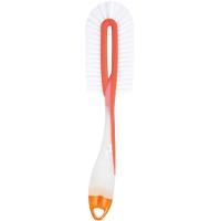 Escobilla 2 en 1 flexible, extraplano, tratamiento antibacteriano, con limpia tetina en el interior, TIGEX