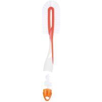 Escobilla 2 en 1 flexible, extraplano, tratamiento antibacteriano, con limpia tetina en el interior, TIGEX
