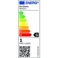Bombilla Led esférica amarilla E27 1W IP44 SILVER ELECTRONICS, 1 ud