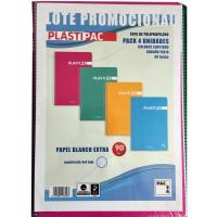 Cuaderno espiral A4, cuadriculado, tapa plástico blanda, 80 hojas, Pack 4 uds