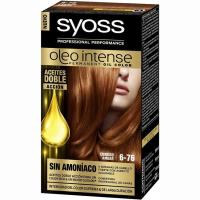 Tinte cobrizo ambar N.6.76 SYOSS, caja 1 ud