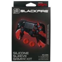Funda silicona y 2 grips para mando PS4, rojo o azul ¿Cuál te llegará? BLACKFIRE