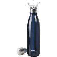 Botella termo Blue inoxidable doble pared, mantiene temperatura 8-10h IBILI, 500ml