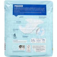 Pañal canal absorbente 17-22 kg Talla 6 EROSKI, paquete 25 uds