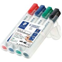 Rotuladores para pizarra blanca, recargables, 4 colores STAEDTLER, Pack 4uds