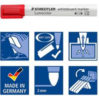 Rotuladores para pizarra blanca, recargables, 6 colores STAEDTLER, Pack 6uds