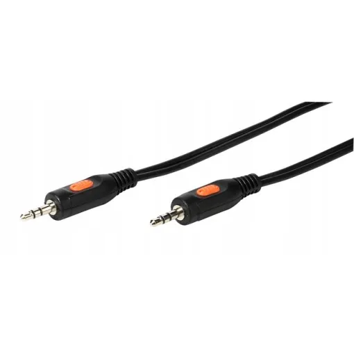 Cable de audio negro jack 3,5 a jack 3,5 46045 VIVANCO, 2,5 m