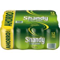 Cerveza limón SHANDY, pack 12x33 cl