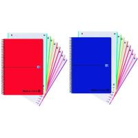 Cuaderno de espiral A4 Black N'Colors 8, cuadrícula 5x5, microperforado, tapa de plástico ¿Cuál te llegará? 400109042 OXFORD, 160 hojas