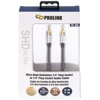 Cable de audio estéreo 2 jack 3.5mm macho IP-04 PROLINX, 1 metro