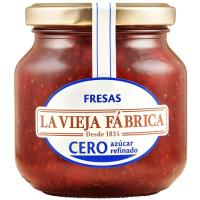 Mermelada de fresa cero azúcar LA VIEJA FÁBRICA, frasco 280 g