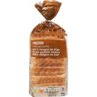 Pan de molde integral con corteza EROSKI, paquete 460 g