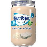 Potito de supremas de merluza con arroz NUTRIBEN, tarro 235 g