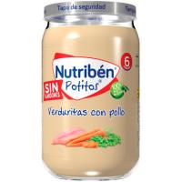 Potito de pollo-guisante-zanahoria NUTRIBEN, tarro 235 g