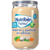 Potito de merluza-guisante-zanahoria NUTRIBEN, tarro 235 g