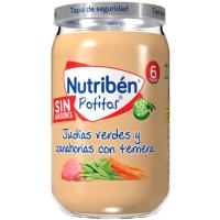 Potito de ternera-judía verde-zanahoria NUTRIBEN, tarro 235 g