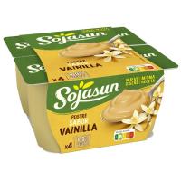 Postre de soja de vainilla SOJASUN, pack 4x100 g