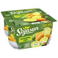 Postre de soja de lima-mandarina SOJASUN, pack 4x100 g