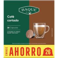 Café cortado compatible Dolce Gusto BAQUÉ, caja 26 uds
