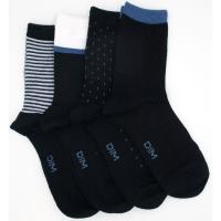 Calcetín mujer, de vestir básico, color surtido, talla única DIM, 4 pares