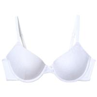Sujetador mujer encaje con aro y relleno, blanco DIM BASIC, talla 90B