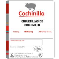 Chuletillas de cochinillo EROSKI, bandeja aprox. 450 g