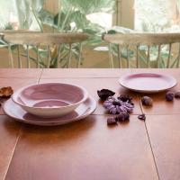 Vajilla de gres de 18 piezas PEONI VITA, llanos 27cm, hondos 23cm, postre 19cm
