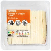 Queso curado cortado EROSKI, cuña 250 g