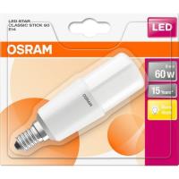 OSRAM E14 led stick bonbilla, 8W, argi beroa (2700K), 1 ale