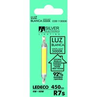 SILVER ELECTRONICS R7S led eko bonbilla lineala, 4W, 78mm, 5000K, argi hotza, 1 ale