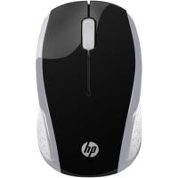 Ratón óptico inalámbrico negro plateado, 200 HP