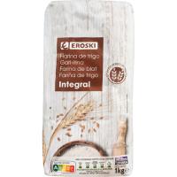 Harina de trigo integral EROSKI, paquete 1 kg