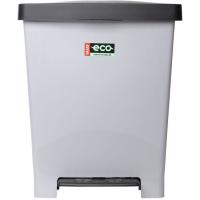 Cubo de basura pedal CUBIK ECO gris, TATAY, 25 litros