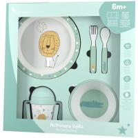 Set vajilla leon, incluye plato llano,cuenco, cuchara, tenedor y taza INTERBABY