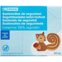 Bastoncillos bebé EROSKI, caja 60 uds