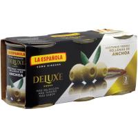 Aceitunas mini con anchoa LA ESPAÑOLA, pack 3x50 g