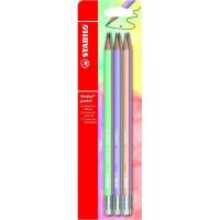 Lápiz de grafito con goma, HB 2 1/2, colores pastel Swano STABILO, pack 6 uds