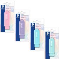 Goma de borrar con carcasas color pastel, surtido color STAEDTLER, 1 ud