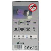 Lámpara antimosquitos recargable con linterna. 4w ( 1w luz +3W parrilla), 1 ud