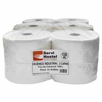 Papel higiénico industrial, 2 capas, 12 rollos CEL PURA
