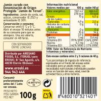 EROSKI SABORES TRADICIONALES urdaiazpikoa, Teruel JDB, zorroa 100 g