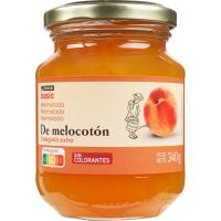 Mermelada de melocotón EROSKI basic, frasco 340 g