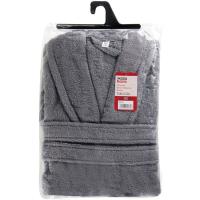 Albornoz para adulto, 100% algodón, 380gr/m2 EROSKI BASIC